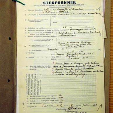 BOTHMA Johannes Cornelis Stephanus - Died 15/07/1958 - Age 65y 2m