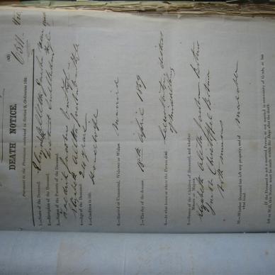 BOTMA Elizabeth Alletta Jacoba born ZYL, van - Died 18/04/1859 - Age 24