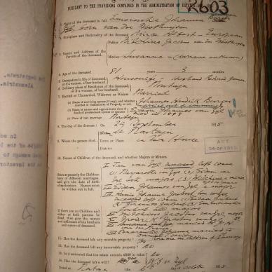BURGER Emerentia Johanna nee VAN DER WESTHUYSEN, 1915, MOOC 6-9-800, 2603