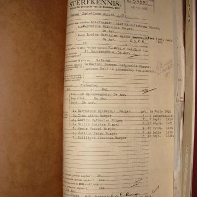 BURGER Wessel Christiaan, 1938, MOOC 6-9-5108, 59850
