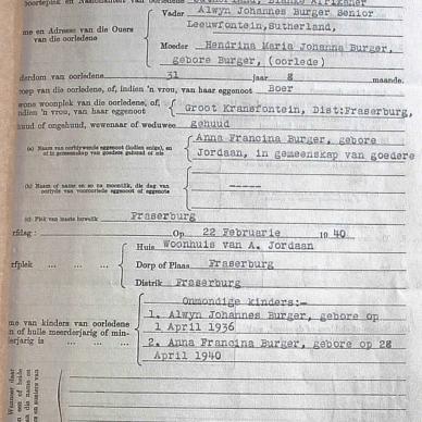BURGER Alwyn Johannes, 1940, MOOC 6-9-6103, 68046