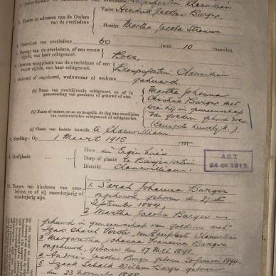 BURGER Andries Jacobus, 1915, MOOC 6-9-779, 613