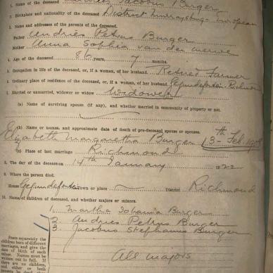 BURGER Andries Jacobus, 1922, MOOC 6-9-2242, 291