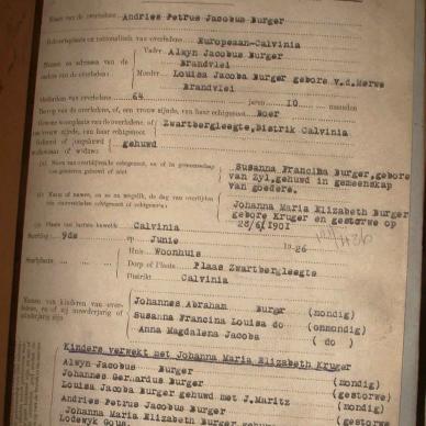 BURGER Andries Petrus Jacobus, 1926, MOOC 6-9-2979, 11616