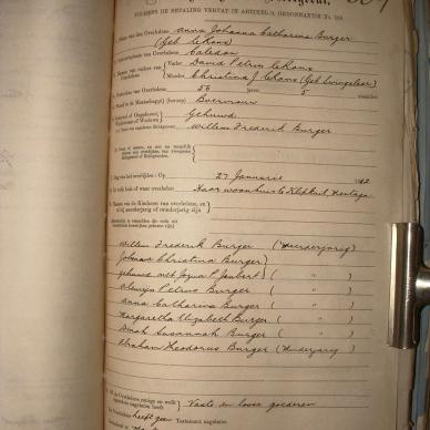 BURGER Anna Johanna Catharina nee LE ROUX, 1912, MOOC 6-9-684, 309