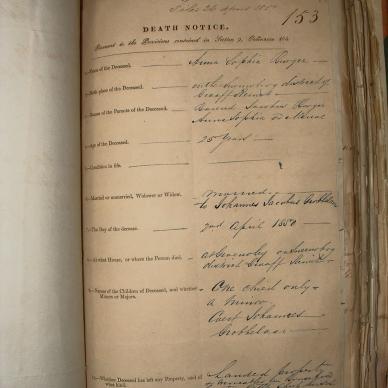 BURGER Anna Sophia getroud GROBBELAAR, 1850, MOOC 6-9-50, 153