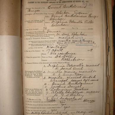 BURGER Barend Bartholomeus, 1919, MOOC 6-9-1486, 2715