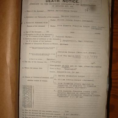 BURGER Barend Bartholomeus, 1928, MOOC 6-9-3392, 19842 (1)