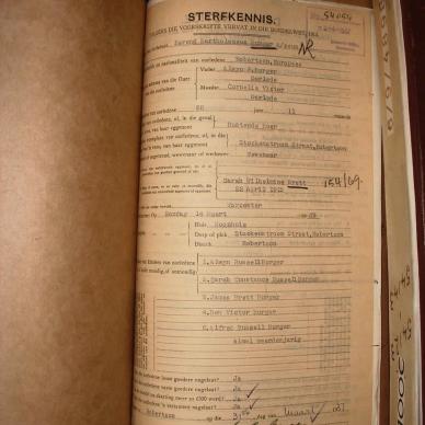 BURGER Barend Bartholomeus, 1937, MOOC 6-9-4895, 54054