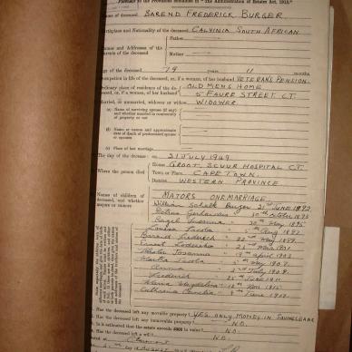 BURGER Barend Frederick, 1949, MOOC 6-9-16374, 4497-49 (1)