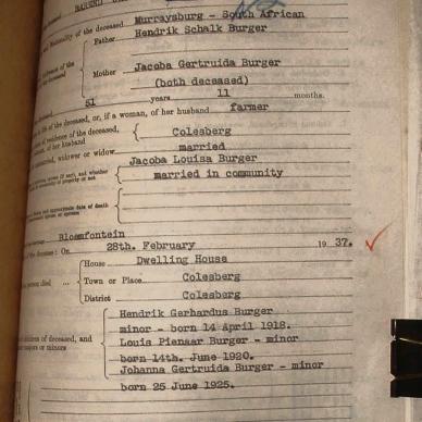 BURGER Barend Jacobus, 1937, MOOC 6-9-4886, 53768