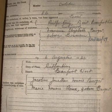 BURGER Barend Jacobus, 1940, MOOC 6-9-6722, 70274
