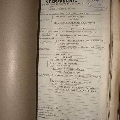 BURGER Barend Jacobus, 1947, MOOC 6-9-13870, 1916-47