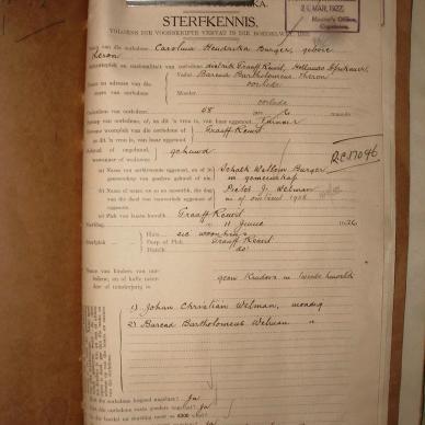 BURGER Carolina Hendrika nee THERON, 1927, MOOC 6-9-3112, 14290