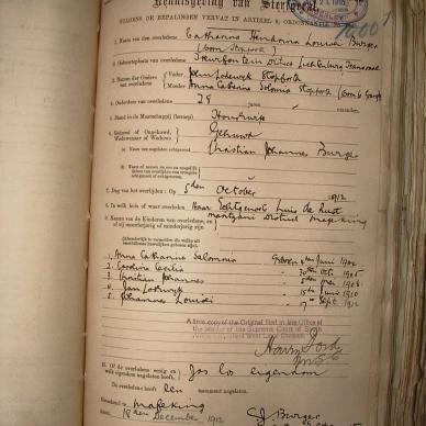 BURGER Catharina Hendrina Louisei nee STOPFORTH, 1913, MOOC 6-9-714, 1000