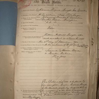 BURGER Catharina Maria nee CONRADIE, 1900, MOOC 6-9-397, 305
