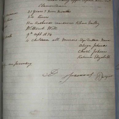 BURGER Katrina Elizabeth nee OBERHOLSTER, 1874, MOOC 6-9-149, 1026 a