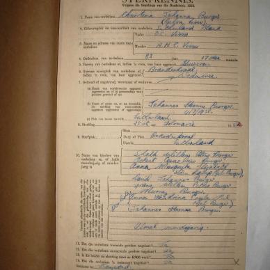 BURGER Christina Johanna nee VISSER, 1954, MOOC 6-9-22480, 2381-54