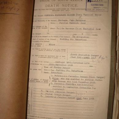 BURGER Cornelia Elizabeth nee ROSSOUW, 1930, MOOC 6-9-3827, 28686