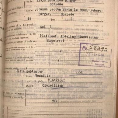 BURGER Dirk Willem Jacobus, 1938, MOOC 6-9-5047, 58392 (2)