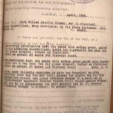BURGER Dirk Willem Jacobus, 1938, MOOC 6-9-5047, 58392