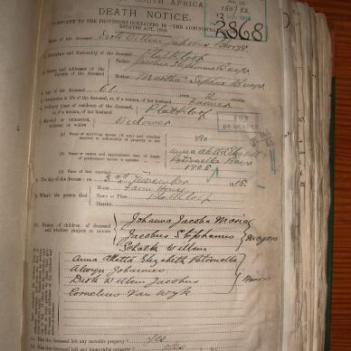 BURGER Dirk Willem Jakobus, 1915, MOOC 6-9-803, 2868