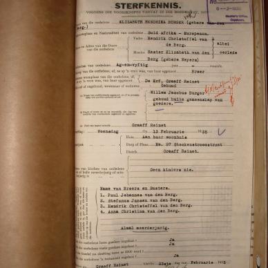 BURGER Elizabeth Hendrina nee VAN DEN BERG, 1935, MOOC 6-9-4566, 44909