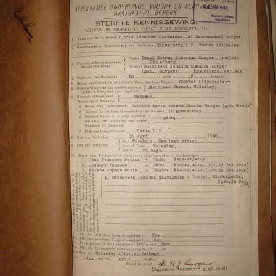 BURGER Floris Johannes Gerhardus, 1940, MOOC 6-9-6246, 68561