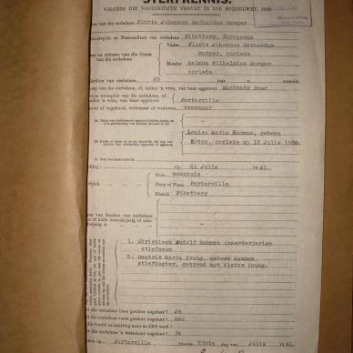 BURGER Floris Johannes Gerhardus, 1941, MOOC 6-9-7887, 74637
