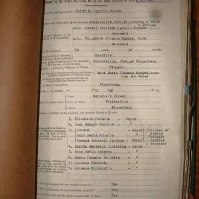 BURGER Frederik Jacobus, 1925, MOOC 6-9-2794, 7917