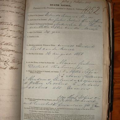 BURGER Gertruida Jacomina getroud VAN DER MERWE, 1851, MOOC 6-9-56, 1052
