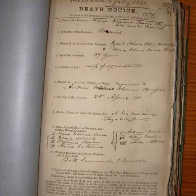 BURGER Helena Johanna Maria nee VAN DER MERWE, 1888, MOOC 6-9-258, 1078