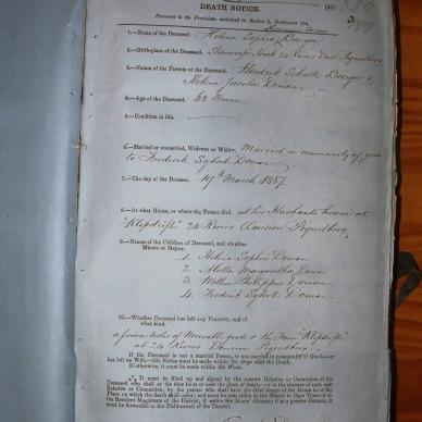 BURGER Helena Sophia getroud DOMAN, 1887, MOOC 6-9-245, 820