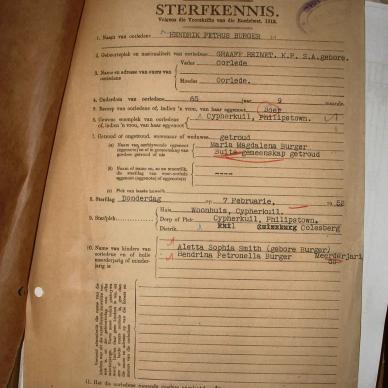 BURGER Hendrik Petrus, 1952, MOOC 6-9-19330, 881-52