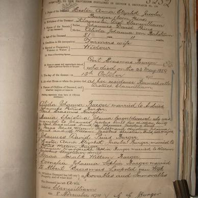 BURGER Hester Anna Elizabeth Jacoba nee PRINS, 1911, MOOC 6-9-679, 3232 (1)