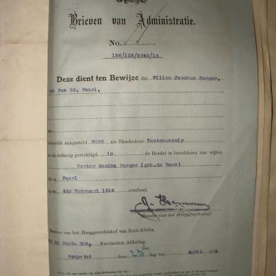 BURGER Hester Gesina nee DE BEER, 1919, MOOC 6-9-1461, 2240 (2)