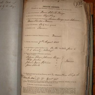 BURGER Isaac Schalk, 1851, MOOC 6-9-53, 602