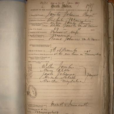 BURGER Jacoba Johanna getroud VAN DER MERWE, 1899, MOOC 6-9-384, 179