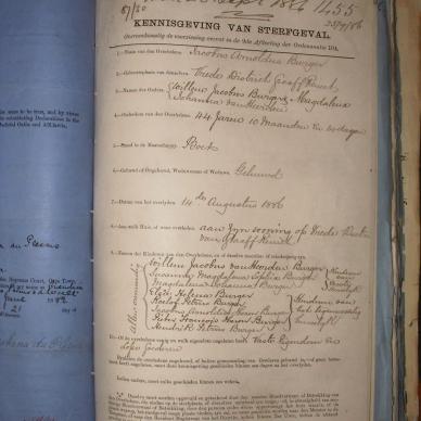 BURGER Jacobus Arnoldus, 1886, MOOC 6-9-236, 1455 (1)
