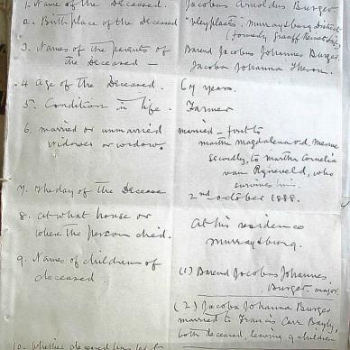 BURGER Jacobus Arnoldus, 1888, MOOC 6-9-261, 1831