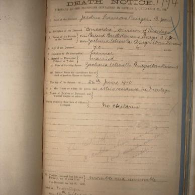 BURGER Jacobus Francois, 1910, MOOC 6-9-646, 1794