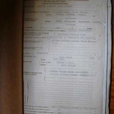 BURGER Jacobus Hendrik Hough, 1957, MOOC 6-9-24272, 2160-57