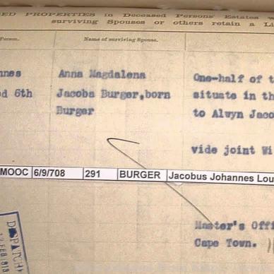 BURGER Jacobus Johannes Louw, 1913, MOOC 6-9-708, 291