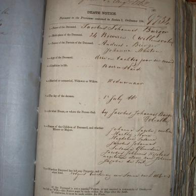 BURGER Jacobus Johannes, 1862, MOOC 6-9-100, 9734