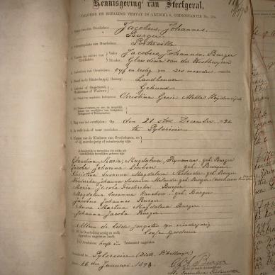 BURGER Jacobus Johannes, 1893, MOOC 6-9-312, 110 (1)