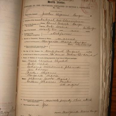 BURGER Jacobus Stefanus, 1902, MOOC 6-9-463, 4170