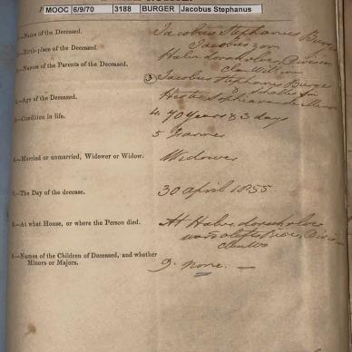 BURGER Jacobus Stephanus, 1855, MOOC 6-9-70, 3188