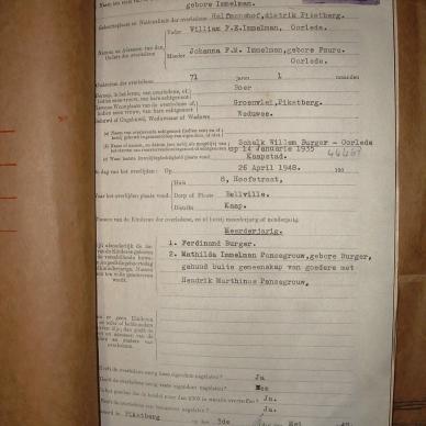 BURGER Johanna Wilhelmina nee IMMELMAN, 1948, MOOC 6-9-14972, 2201-48