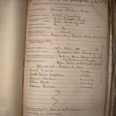 BURGER Johannes Abraham, 1911, MOOC 6-9-681, 3518