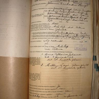 BURGER Johannes Gerhardus, 1919, MOOC 6-9-1392, 850